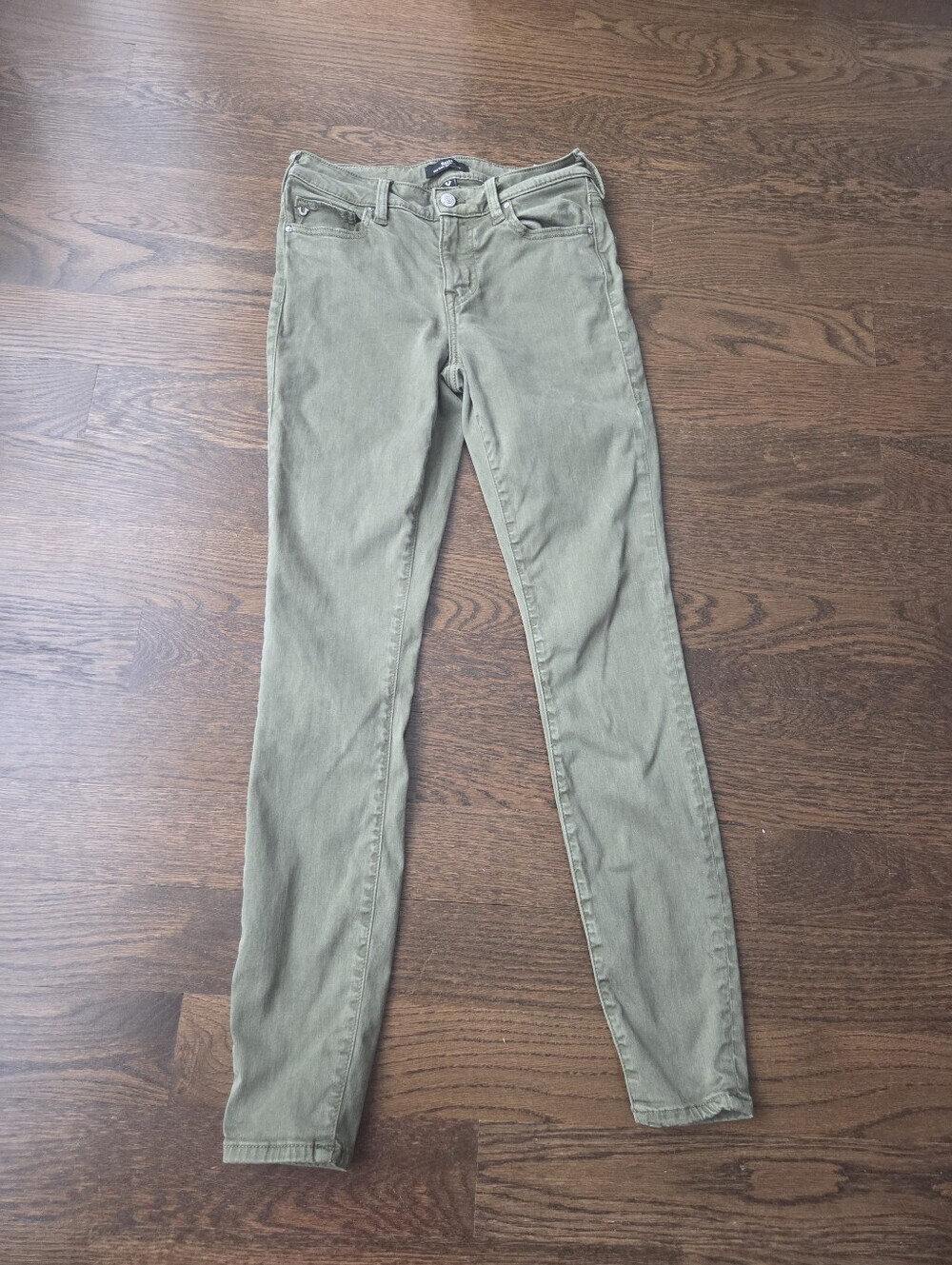 True Religion Halle Olive Green Slim Fit Skinny Jeans Sz.26